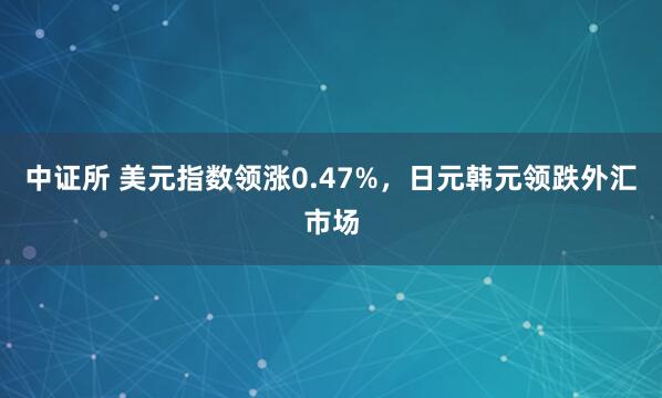 中证所 美元指数领涨0.47%，日元韩元领跌外汇市场
