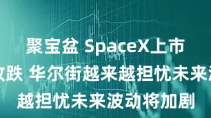 聚宝盆 SpaceX上市四天首次收跌 华尔街越来越担忧未来波动将加剧